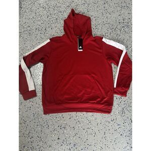 NEW Adidas Sideline 21 Pullover High Neck LS Red Hoodie Sweatshirt Men's NWT 2XL